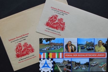 "Schleizer Dreieck Rennen" Motorracing-Brochures 1980 in original envelopes (6791)